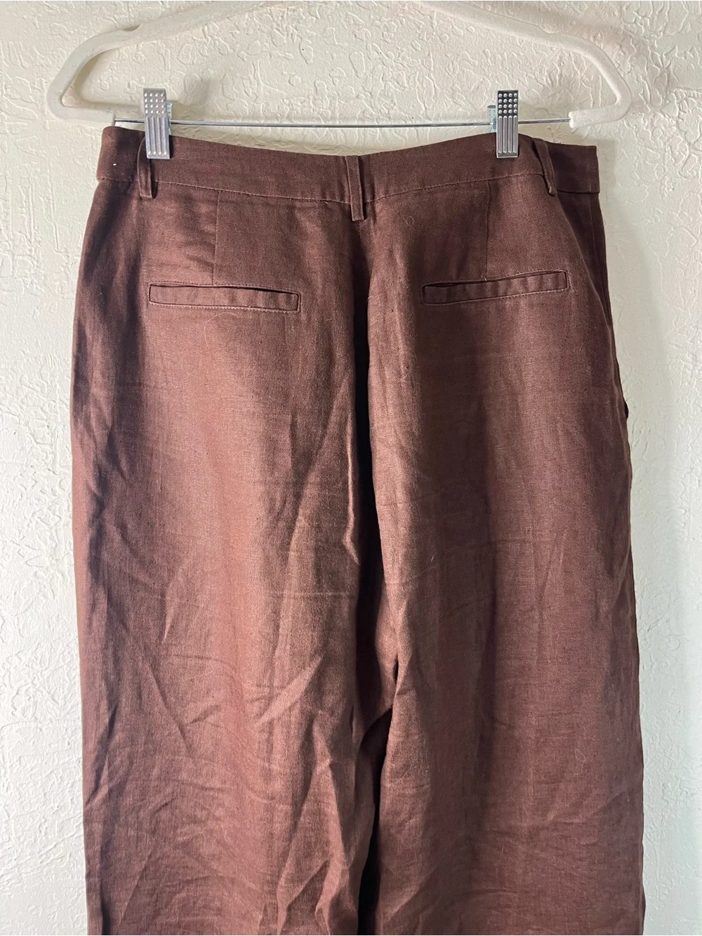 Reformation Vesta 100% Linen Pants in Brown